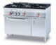 cucina a gas 3 fuochi Forno a gas statico con grill cm. 67x38x34h, temp: 125÷275°C, con 1 griglia cm.65×36, vano neutro con porta.