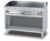 Fry-top gas liscio cromato SUPERCHROME (Moca Approved), su mobile a giorno, piastra cm.116×51 – 2 zone di cottura (inclusa 1 testata chiusura piano mod.TPA-7)