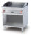 Fry-top elettrico liscio cromato SUPERCHROME (Moca Approved), su mobile a giorno, piastra cm.76×51 – 2 zone di cottura (inclusa 1 testata chiusura piano mod.TPA-7)