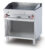 Fry-top gas liscio cromato SUPERCHROME (Moca Approved), su mobile a giorno, piastra cm.76×51 – 2 zone di cottura (inclusa 1 testata chiusura piano mod.TPA-7)