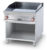 Fry-top elettrico liscio cromato SUPERCHROME (Moca Approved), su mobile a giorno, piastra cm.76×68 – 2 zone di cottura (inclusa 1 testata chiusura piano mod.TPA-9)