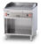 Fry-top gas 1/2 rigato + 1/2 liscio cromato SUPERCHROME (Moca Approved), su mobile a giorno, piastra cm.76×68 – 2 zone di cottura (inclusa 1 testata chiusura piano mod.TPA-9)