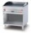 Fry-top elettrico rigato cromato SUPERCHROME (Moca Approved), su mobile a giorno, piastra cm.76×51 – 2 zone di cottura (inclusa 1 testata chiusura piano mod.TPA-7)