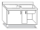 LAVELLO ARMADIATO con porte scorrevoli, 2 vasche cm.60x50x30h e alzatina