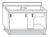 LAVELLO ARMADIATO con porte scorrevoli, 2 vasche cm.60x50x30h e alzatina