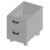 BASE CON 2 CASSETTI GN 1/1 con 2 GN 1/1 h 15 in plastica