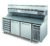 TAVOLO PIZZA refrigerato ventilato 2 porte -2/+7°C, 2 griglie plastificate EN40X60. Cassettiera neutra per vaschette cm.40x60x7. Controller elettronico con display digitale. Funzioni di
overcooling e controllo umidità standard, Sbrinamento a sosta ed evap