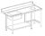 Tavolo prelavaggio destro con foro per sbarazzo, vasca cm.50x40x25h, alzatina e ripiano inferiore