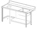 Tavolo prelavaggio sinistro con foro per sbarazzo, vasca cm.50x40x25h, alzatina e ripiano inferiore