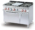 TUTTA PIASTRA + 4 FUOCHI SU FORNO GAS statico cm. 67x55x34h, temp: 150÷300°C, con 1 griglia cm.65×53 GN2/1 – Piastra cm 37×57 – vano neutro con porta (inclusa 1 testata chiusura piano mod.TPA-7)