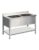 Lavello in acciaio inox per cucine professionali  e zone di lavaggio industriali