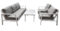 SET ALGERI IN ALLUMINIO BIANCO E CUSCINI SABBIA –