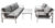 SET ALGERI IN ALLUMINIO BIANCO E CUSCINI SABBIA –